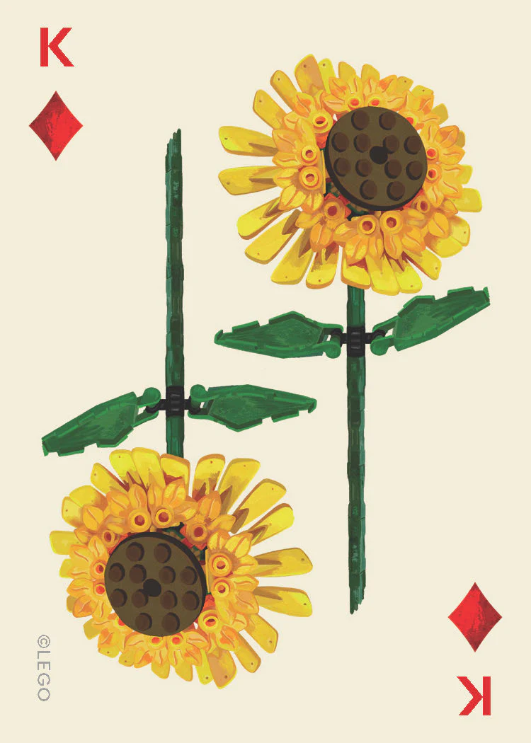 The King of Diamonds from the LEGO Botanical Playing Cards Set